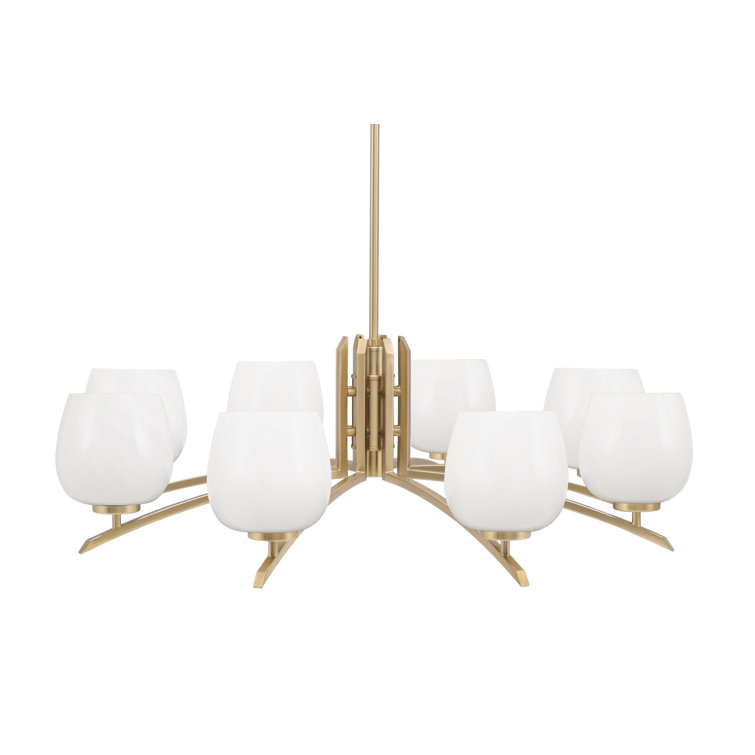 Toltec Lighting Kurve 8 Light Steel Dimmable Chandelier Wayfair Canada